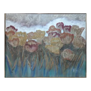 Vintage Lee Reynolds Acrylic Painting of Flowers