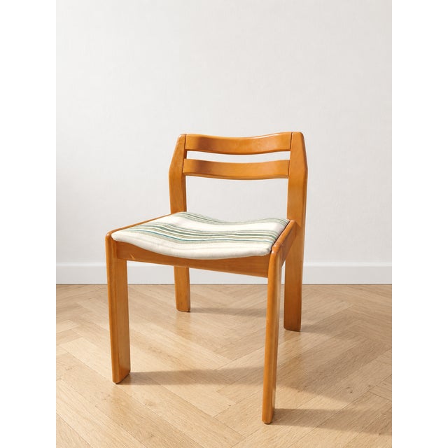 Modern Mid-Century Walnut Chairs, 1970s, Set of 4 For Sale - Image 3 of 11