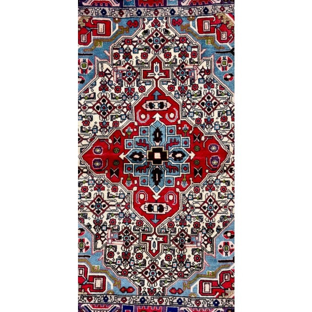 Tribal Antique Persian Nahavand Hand-Knotted Rug 3'4" X 4'10" For Sale - Image 3 of 4