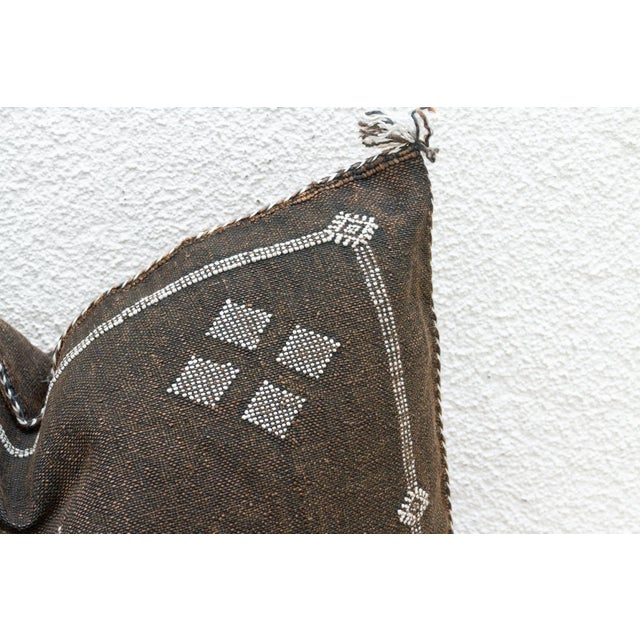 1990s Raven Dunes Silk Rug Lumbar Pillow For Sale - Image 5 of 8