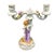 French Country Antique Von Schierholz Germany Hand Painted Porcelain Cherub 2-Light Candelabra For Sale - Image 3 of 15