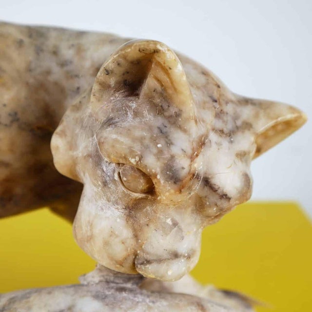 Item : feline marble sculpture statue with cubs Height: 19 Width: 39 Depth: 12 This piece is attributed to the mentioned...