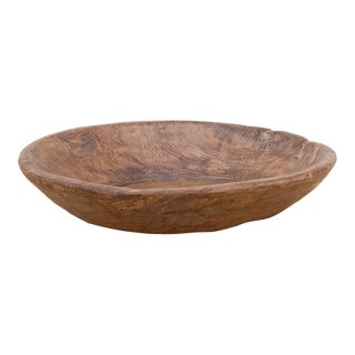 Antique French Dough Bowl For Sale