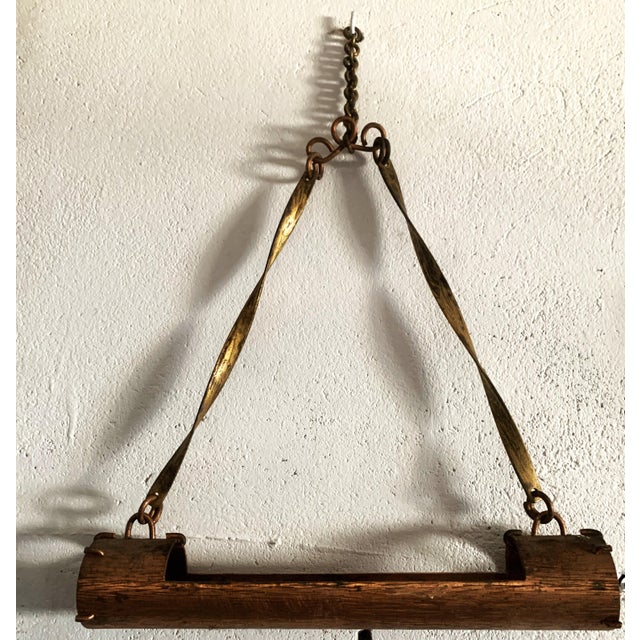 Metal Handmade Copper and Brass Feeder, 1950s For Sale - Image 7 of 11