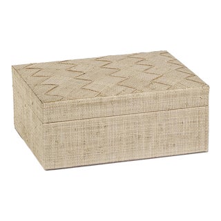 Lazarev Woven Raffia Box, Small For Sale