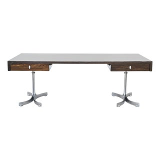 Large Vintage Italian Desk in Rosewood, 1960 For Sale