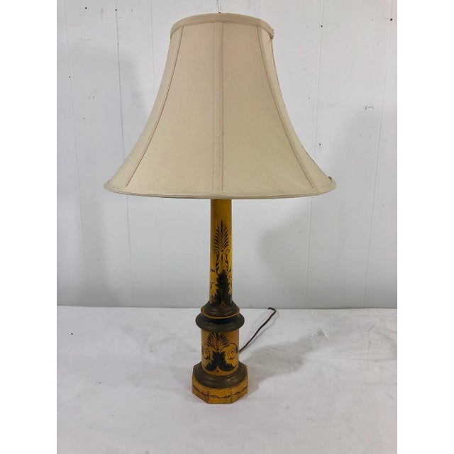 Metal Charles X Painted Tole Lamp For Sale - Image 7 of 7