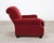 Wood Ralph Lauren London Club Lounge Chair in Italian Red Velvet For Sale - Image 7 of 18
