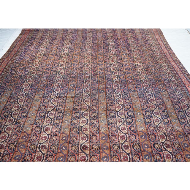 Gold Fine Antique Tribal Qashqai Rug 8'4'' X 15'4'' For Sale - Image 8 of 11