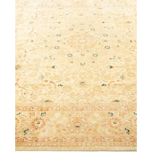 Solo Rugs Mogul, One-of-a-Kind Hand-Knotted Area Rug in Ivory, 6' 0" x 9' 5" For Sale - Image 4 of 8