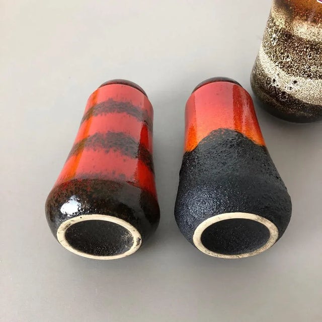 Fat Lava Ceramic 549 Vases from Scheurich, Germany, 1970s, Set of 3 For Sale - Image 16 of 18