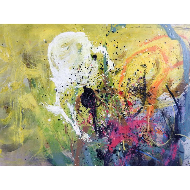 1992 oil on canvas abstract expressionist painting by George Turner (1943-2014). Signed and dated 1992 lower right corner,...