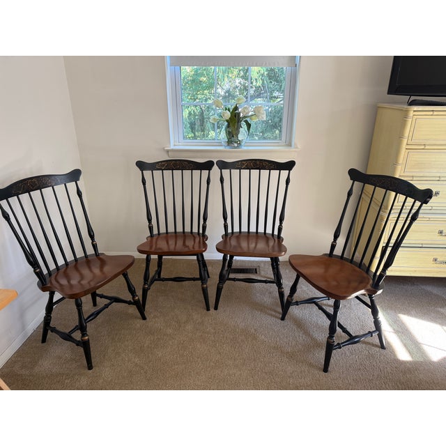 Vintage Hitchcock Dining Chairs For Sale - Image 10 of 13