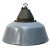 Industrial Grey Enamel & Cast Iron Pendant Lamp For Sale - Image 6 of 6
