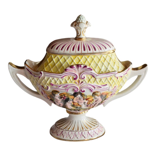 Capodimonte Porcelain Soup Tureen For Sale