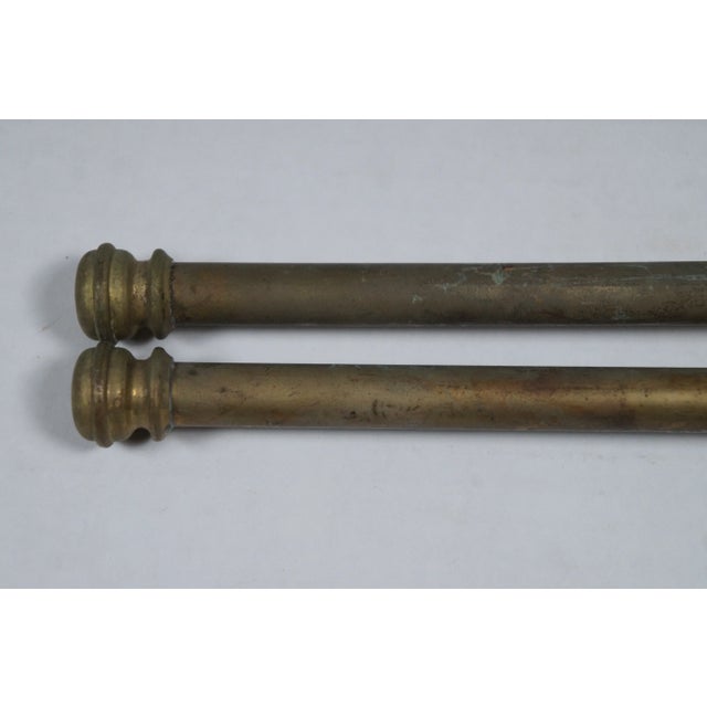 Antique Victorian Brass 2 Arm Drying Rack Towel Swing Bar Rod Laundry ...