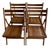 Striking Mid Century Solid Wood Folding Chairs. Made in Yugoslavia For Sale