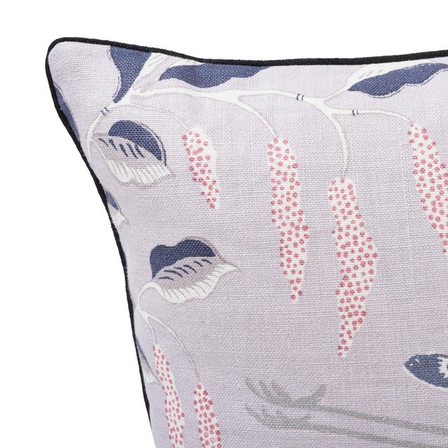 Early 21st Century Schumacher Lotus Garden Pillow in Lilac For Sale - Image 5 of 6