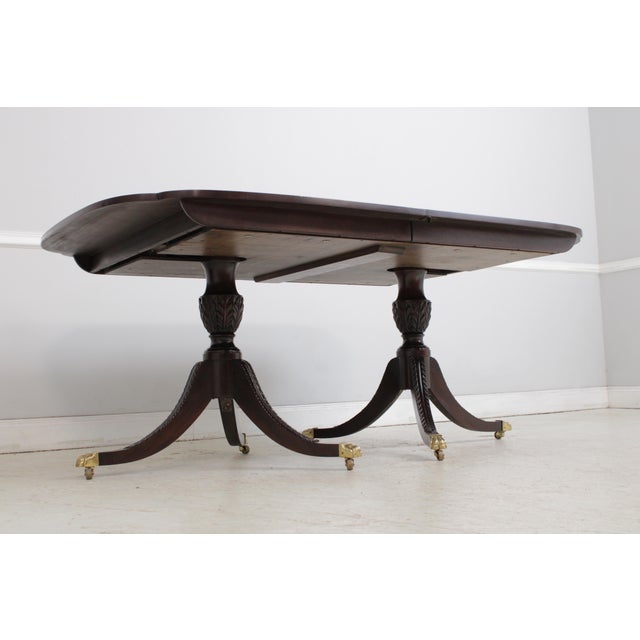 Stickley Banded Top Mahogany Dining Room Table For Sale - Image 16 of 17