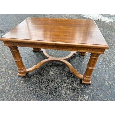 Modern Late 20th Century Drexel GuildHall Pair of Walnut Rectangular Tables, Modern Style For Sale - Image 3 of 12