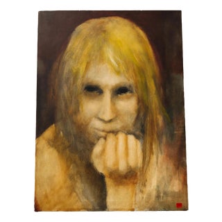 Ademaro Bardelli, Portrait of a Woman, 1990s, Oil on Canvas For Sale
