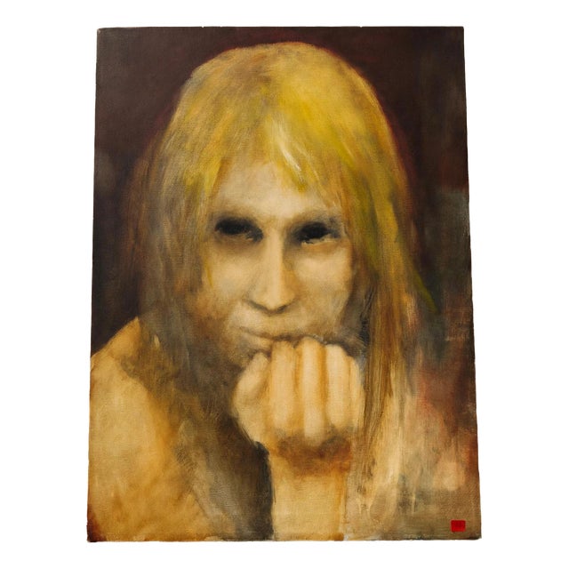 Ademaro Bardelli, Portrait of a Woman, 1990s, Oil on Canvas For Sale