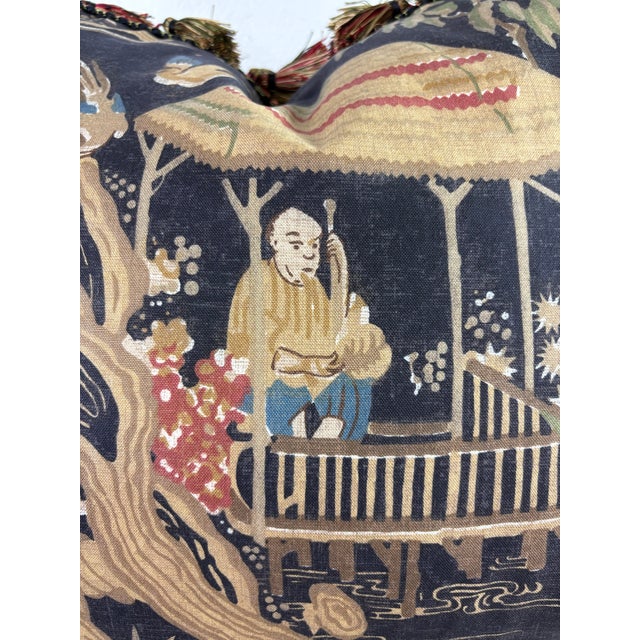Handsome Thibaut Chinoiserie Cotton Print Pillows /Pair For Sale In Philadelphia - Image 6 of 8