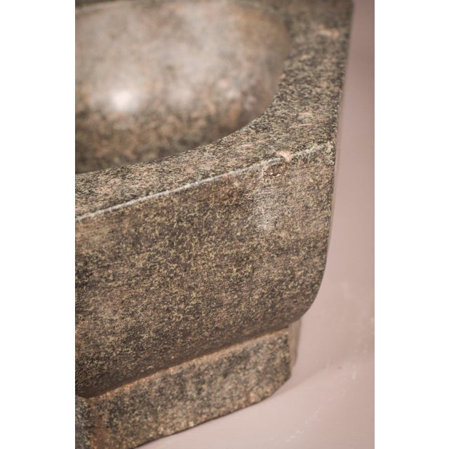 Early Antique Eastern Carved Stone Bowl For Sale - Image 12 of 15