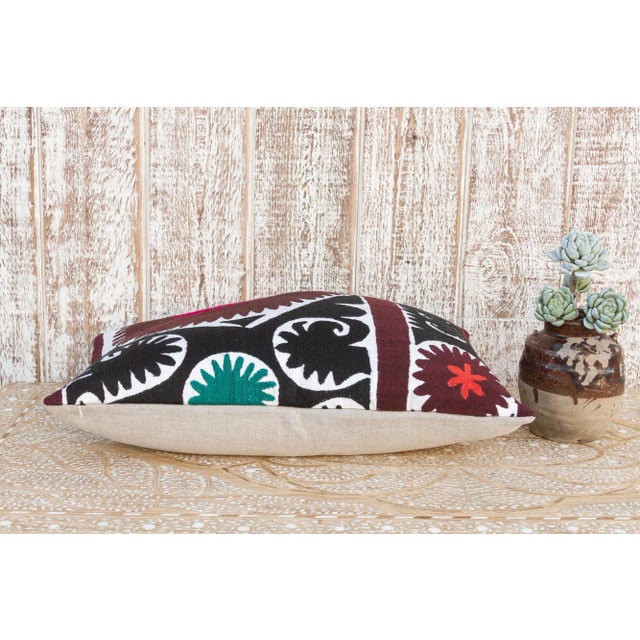 Indira Gul Suzani Lumbar Pillow For Sale In Los Angeles - Image 6 of 9