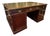 Antique Mahogany English Tooled Leather Top Partner Desk For Sale