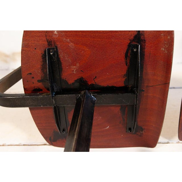 Set of Industrial School Chairs, 1960s For Sale - Image 9 of 16