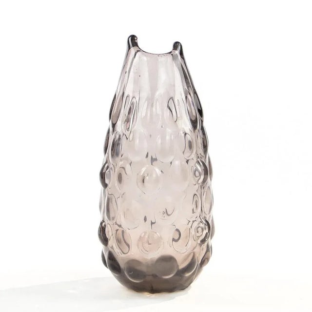 Glass Little Bean Vase by Jan Sylwester Drost for Ząbkowice Glassworks, 1970s For Sale - Image 7 of 9