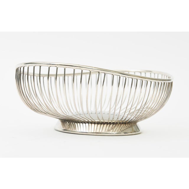 Silver Vintage SilverPlate Bread Basket by Raimond 60's For Sale - Image 8 of 12