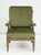 Pair of French mid-century cerused-oak armchairs/ lounge chairs with slatted backs and curved arms, very comfortable....