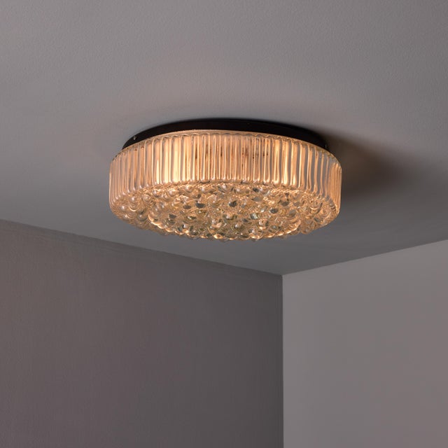 Glashütte Limburg 1960s Helena Tynell Bubble Glass Flush Mount for Limburg For Sale - Image 4 of 18