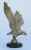 Vintage C.1960's Mid-Century Brass Eagle in Flight With Spanned Wings Mounted on Round Marble Base For Sale - Image 4 of 13