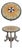 Stunning Vintage Pietra Dura Round Marble Lamp Table For Sale