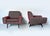 Armchairs in Geometric Velvet, 1950s, Set of 2 For Sale - Image 4 of 10