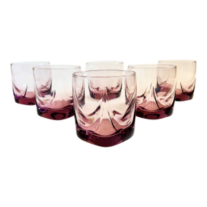 Pale Purple Lowball Tumblers - Set of 6 - Libbey Imperial Plum