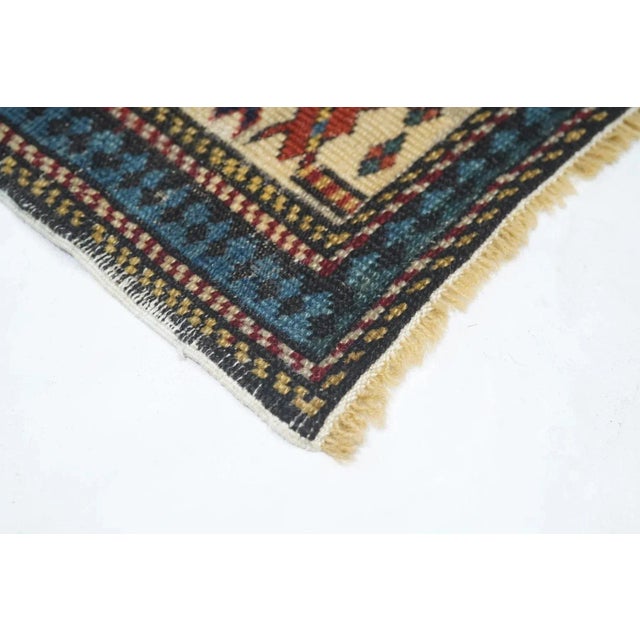 Traditional Antique Kuba Rug 3'2'' x 4'7'' For Sale - Image 3 of 9