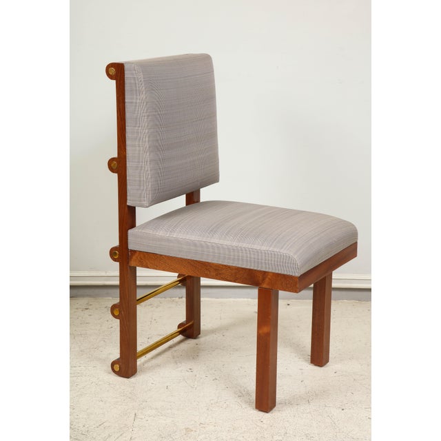Early 21st Century Bespoke Mahogany Library Chairs by Amir Khamneipur - a Pair For Sale - Image 5 of 7