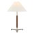 Ray Booth by Visual Comfort Signature Amaya 20" Table Lamp in Polished Nickel and Walnut with Linen Shade For Sale