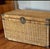 Vintage Large Hand-Woven Wicker Storage Trunk / Blanket Chest For Sale - Image 4 of 4