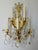 Gold Late 19th Century French Victorian -Style, Gilded Gold & Crystal Drop 5--Candelabra Wall Light Sconces - Pair For Sale - Image 8 of 17