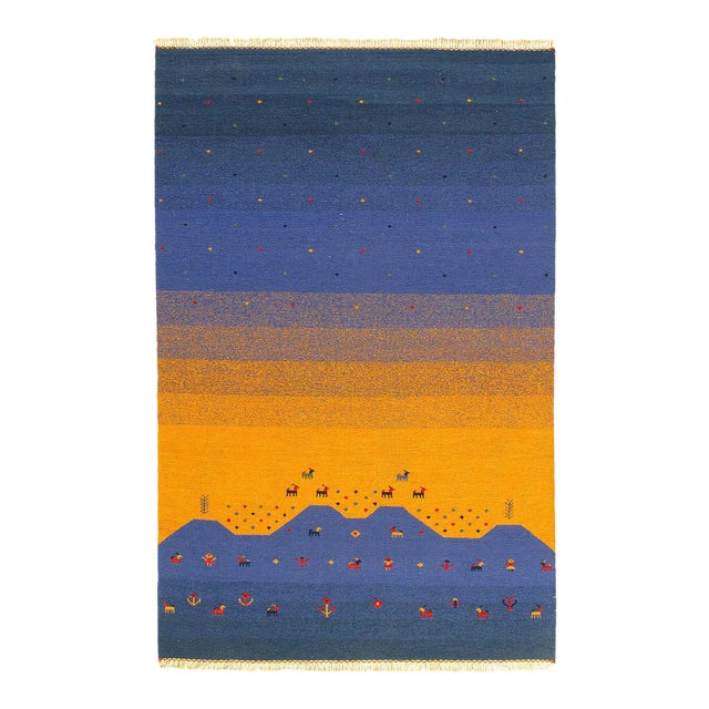 2020s Flat Weave Hand Knotted Sumak For Sale