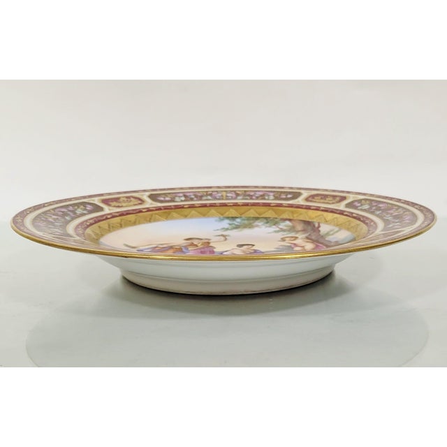 Austrian 19th C Royal Vienna Allegorical Angel Porcelain Plate by Schrott For Sale - Image 10 of 13