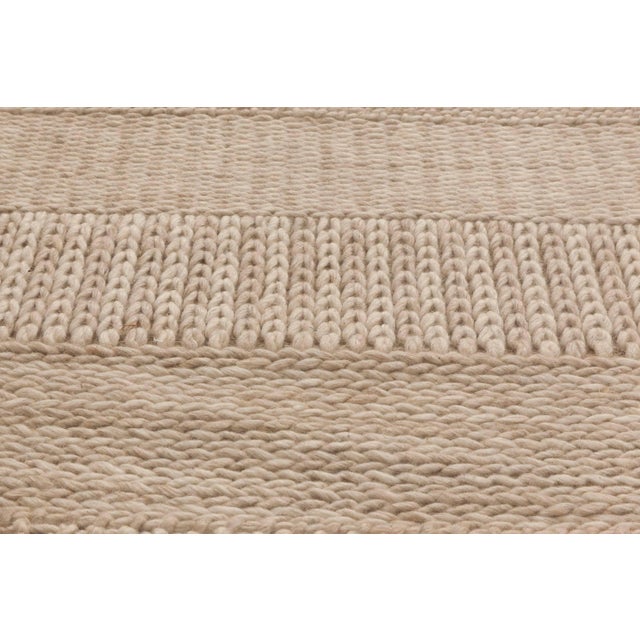 Modern Beige and Gray Flat-Weave Wool Rug by Doris Leslie Blau For Sale - Image 4 of 6