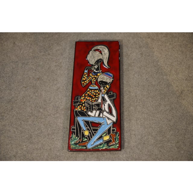 Mid-Century Modern Ceramic Wall Tile from San Marino, 1960s For Sale - Image 3 of 6
