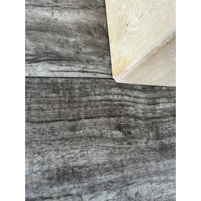 Post Modern Travertine Side Table by Stone International. Circa 1980s For Sale - Image 14 of 16