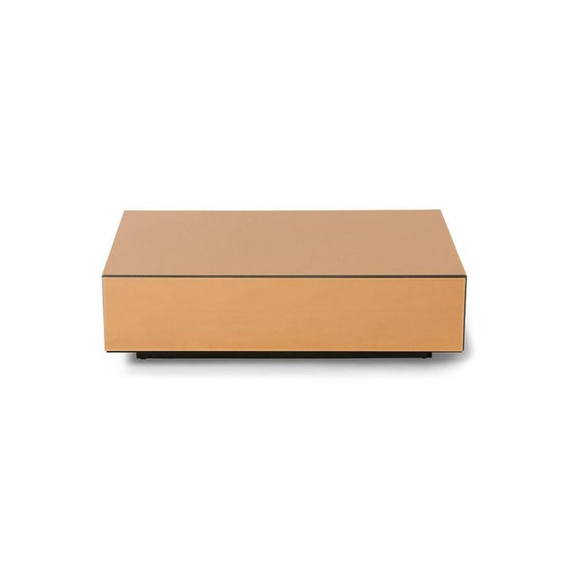 Block Glass Mirror Coffee Table in Smoked Brown from HKliving For Sale - Image 5 of 5
